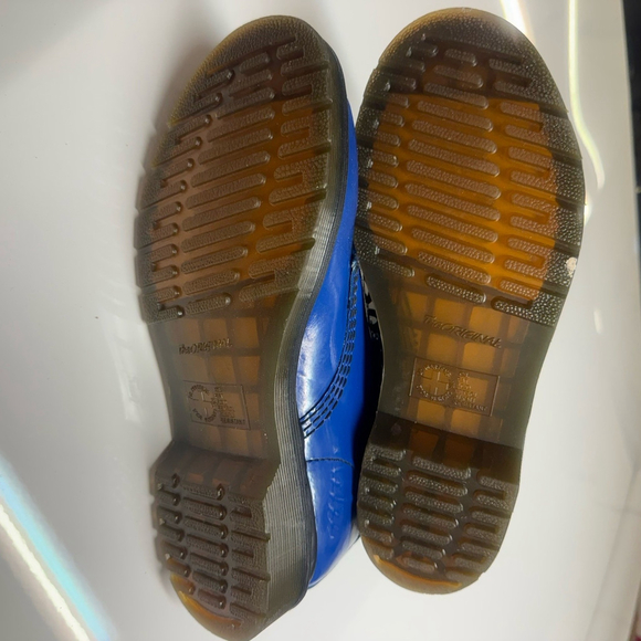 Dr. MARTENS 1460W Blue Patent Leather Combat Boot Size:9 Lace-Up - Picture 12 of 13